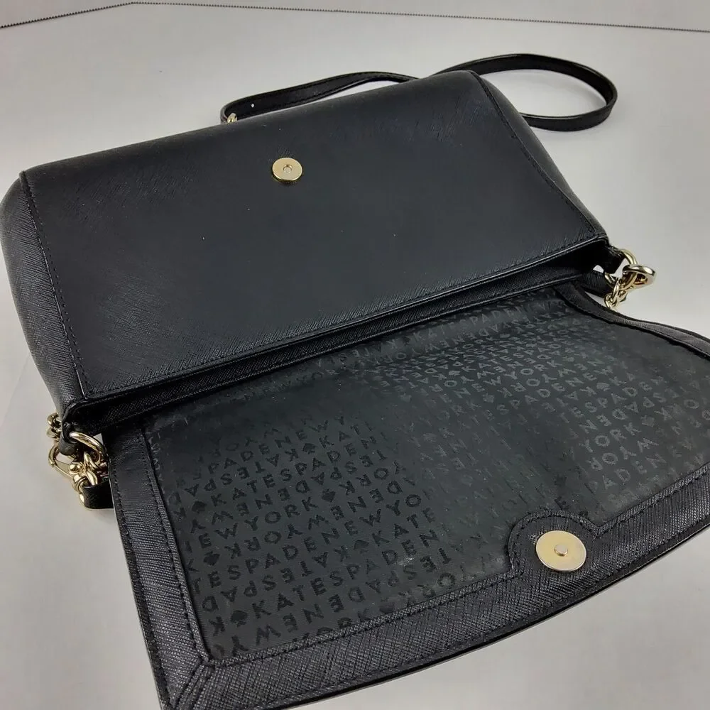 Kate Spade NY Chain Shoulder Handbag Purse Black